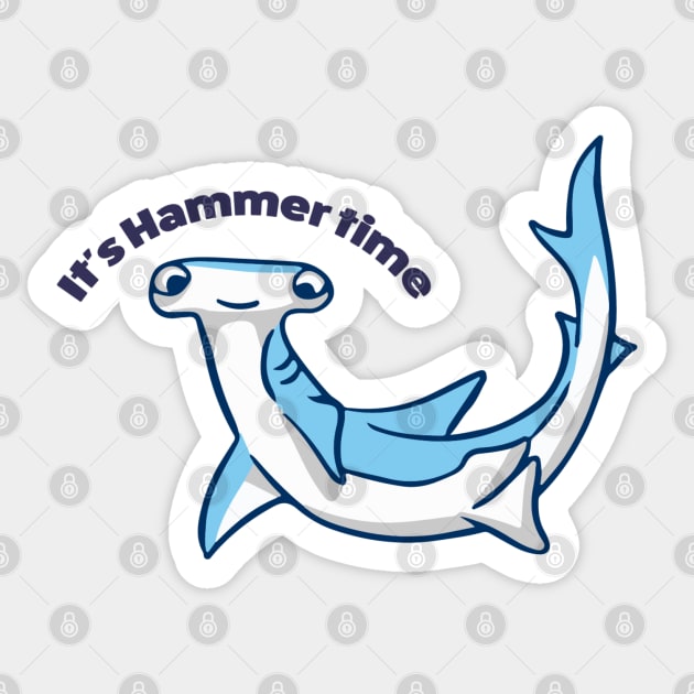 Hammer Time Hammerhead Sticker by maya-reinstein